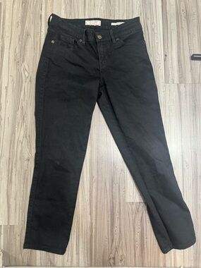 #6 Guess Crop Mid Black Jeans Women’s Size 27 24.5” Inseam